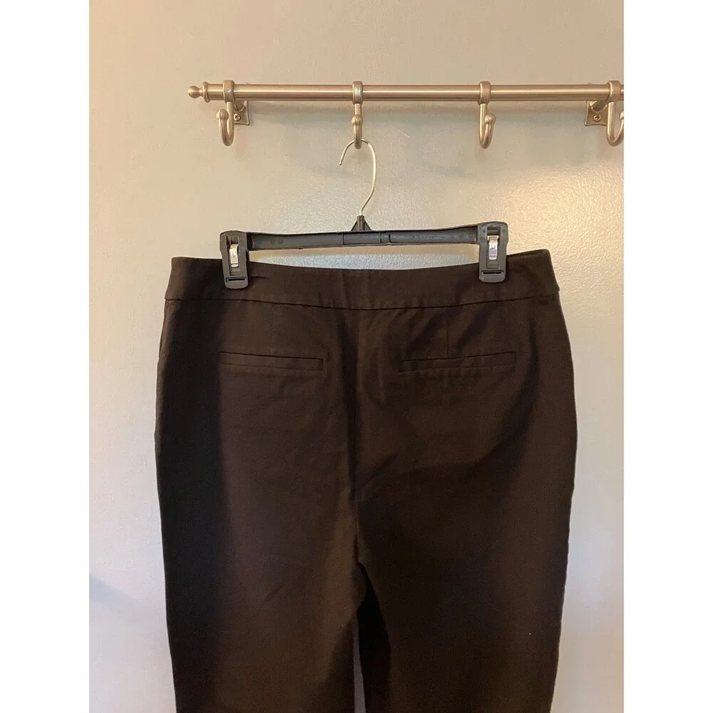 Chicos Womens Flat Front Straight Leg Dress Pants Size 1 (Medium 8) Black - Picture 7 of 8